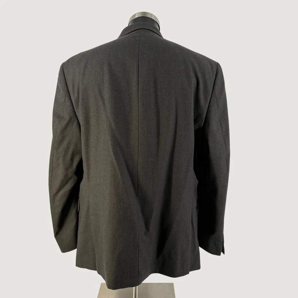 Lauren Ralph Lauren Suit Mens 46R Charcoal Gray 100% Wool Ultraflex Classic Fit
